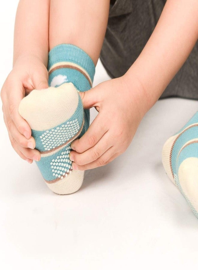 Cottock 12 Pairs Toddler Boy Grips Socks, Baby Socks Boy Home Socks Anti Slip (5-7 Years, 12 Pairs Plane & Car) - Image 4