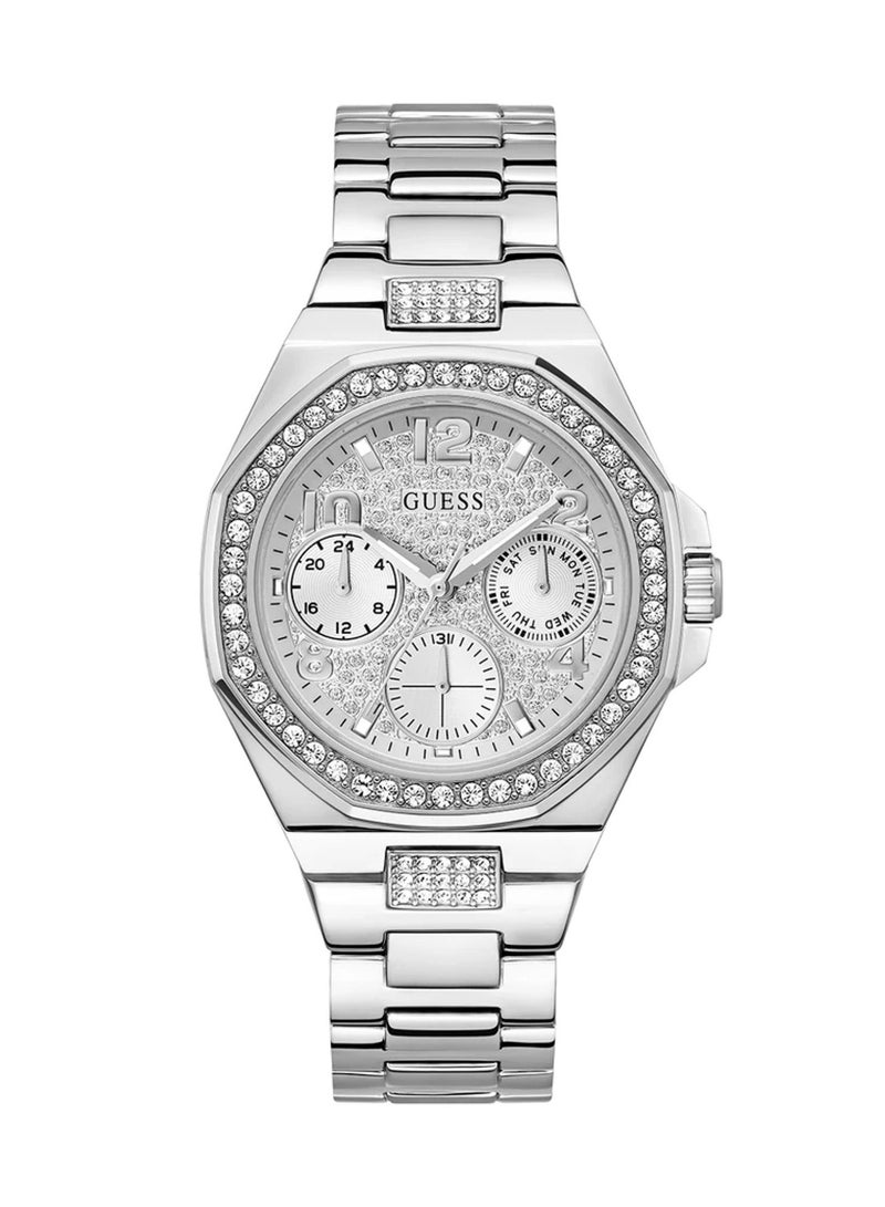 GUESS Lady Empire Women's Silver Tone Multi-function Stainless Steel Watch GW0777L1 - 40mm - Image 1