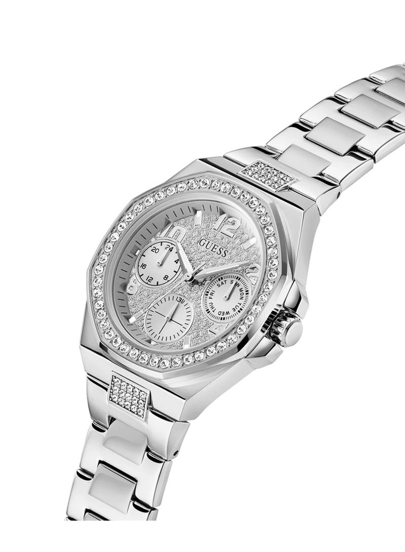 GUESS Lady Empire Women's Silver Tone Multi-function Stainless Steel Watch GW0777L1 - 40mm - Image 2