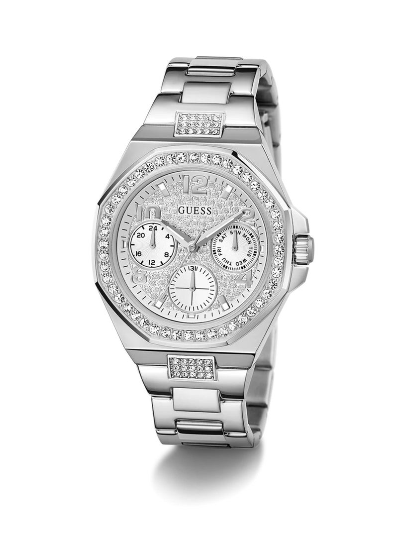 GUESS Lady Empire Women's Silver Tone Multi-function Stainless Steel Watch GW0777L1 - 40mm - Image 4