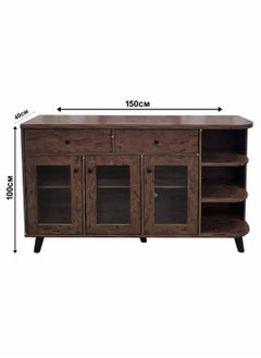 Living Storage Cabinet Modern Style Entrance Locker Storage Cabinet With Wood Leg Storage Rack With Doors 150*40*100cm  - Image 2