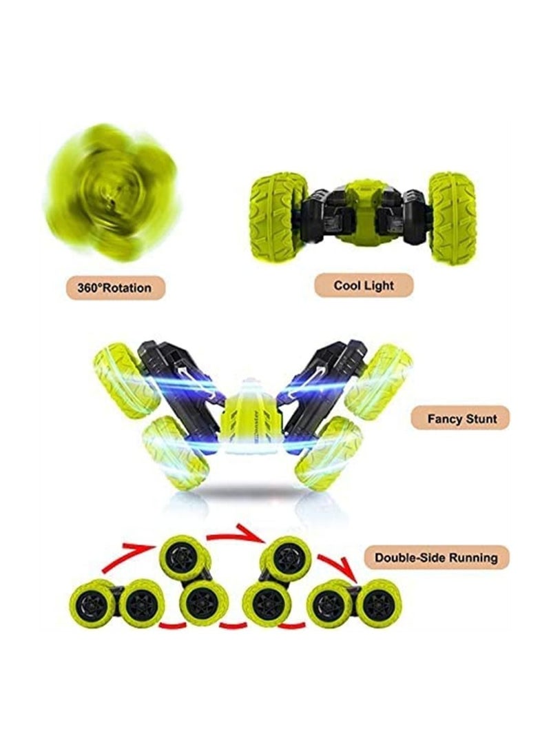 NIBEMINENT Remote Control Car Toy, 360° Double Sided Rotating Car, 4wd Rc with Wheel Lights and Headlights Rechargeable Led Cars Stunt Ndoor Outdoor Toys  - Image 2