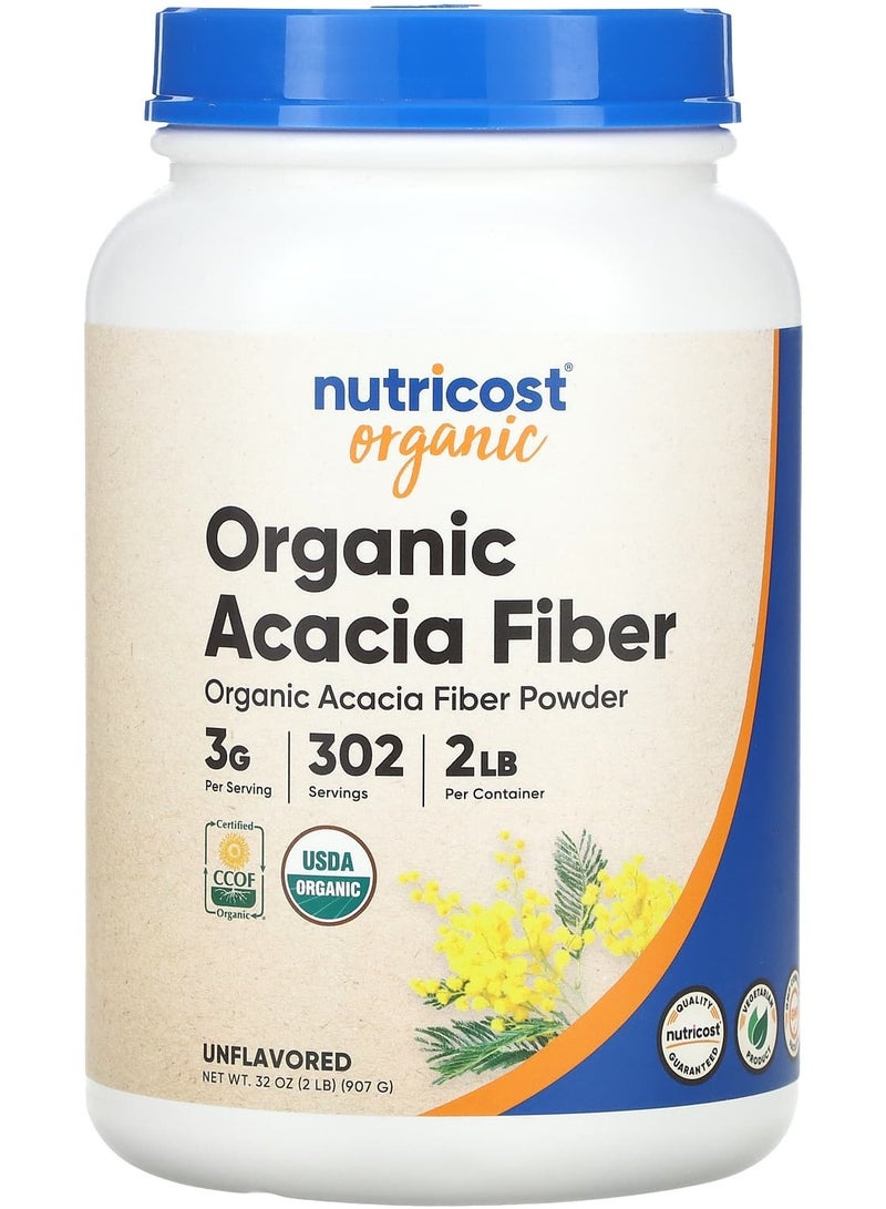 Nutricost Organic Acacia Fiber Powder, Unflavored, 32 oz (907 g)