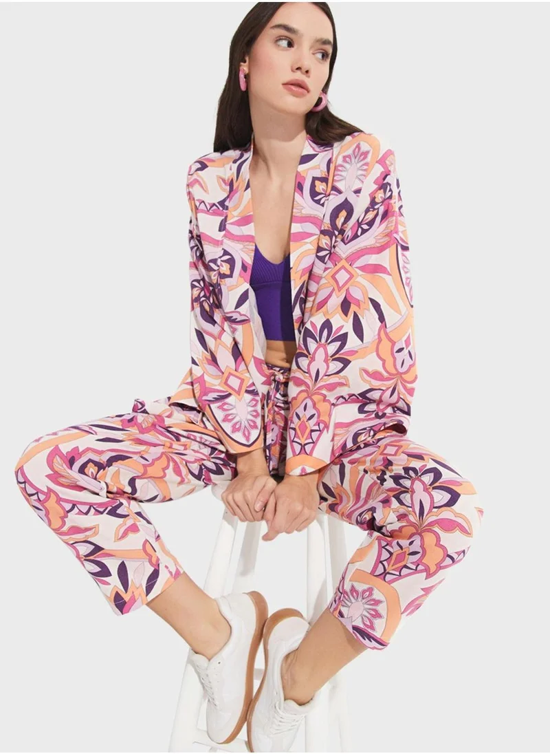 JUNE Printed High Waist Pants
