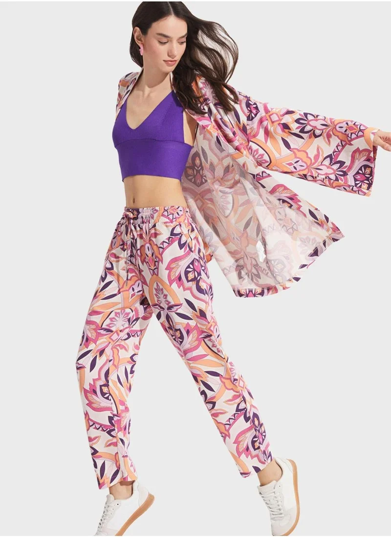 JUNE Printed High Waist Pants