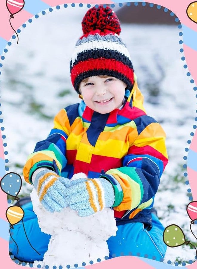 KETKAR 5 Pairs Kids Gloves Full Fingers Knitted Warm Gloves Winter Mittens for Little Boys and Girls_1-2 Years - Image 2