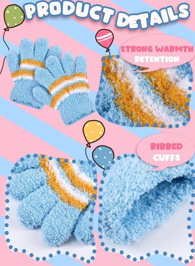 KETKAR 5 Pairs Kids Gloves Full Fingers Knitted Warm Gloves Winter Mittens for Little Boys and Girls_1-2 Years - Image 5