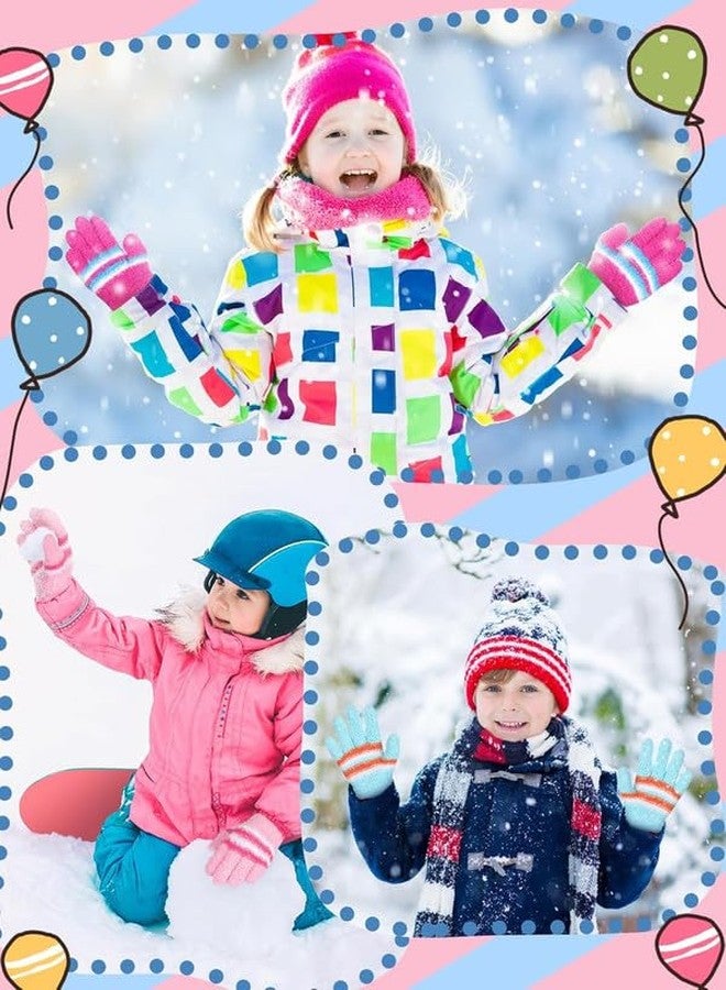 KETKAR 5 Pairs Kids Gloves Full Fingers Knitted Warm Gloves Winter Mittens for Little Boys and Girls_1-2 Years - Image 4