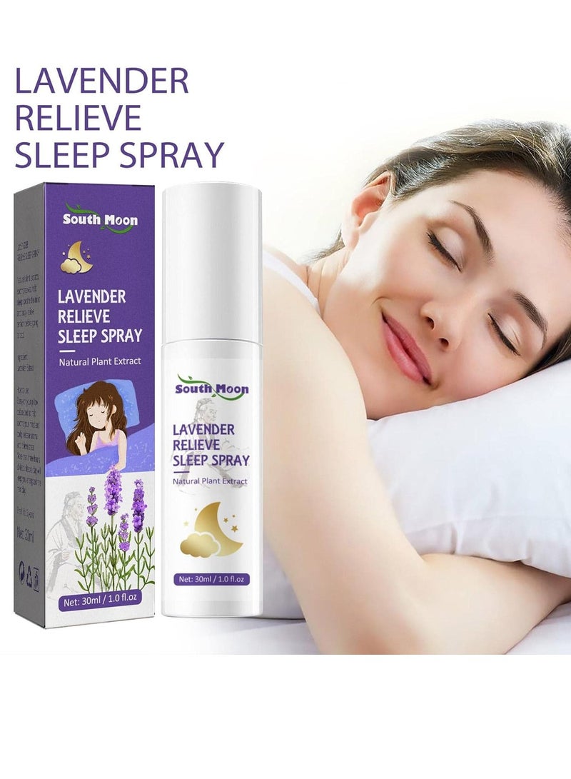 SOUTH MOON Pillow Mist Sleep Spray,30ml Lavender Pillow Mist Sleep Spray | Lavender Pillow Mist creates a highly relaxing atmosphere to help you feel calm and fall asleep quickly Buniq  - Image 3