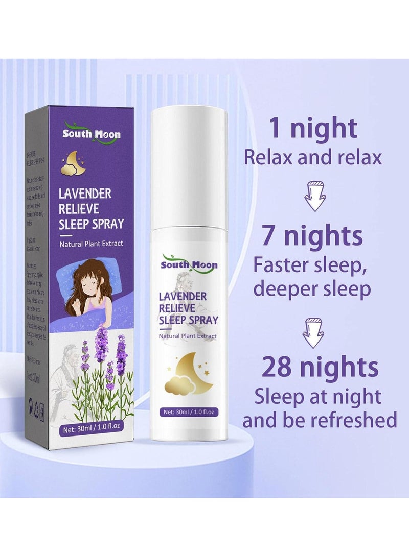 SOUTH MOON Pillow Mist Sleep Spray,30ml Lavender Pillow Mist Sleep Spray | Lavender Pillow Mist creates a highly relaxing atmosphere to help you feel calm and fall asleep quickly Buniq  - Image 4