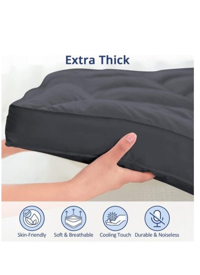 DEEP SLEEP Every Night Deep Sleep Mattress Topper Soft Comfort White 500 GSM (Gray, Super King Size - W 200 X L 200 Cm)  - Image 5