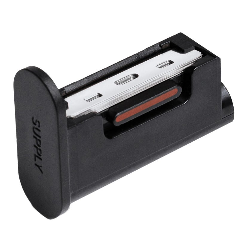SUPPLY Single Edge Max Blade Refills for Men â€“ Includes 8 Black Label Steel Replacement Blades â€“ Crafted in Japan - Image 1