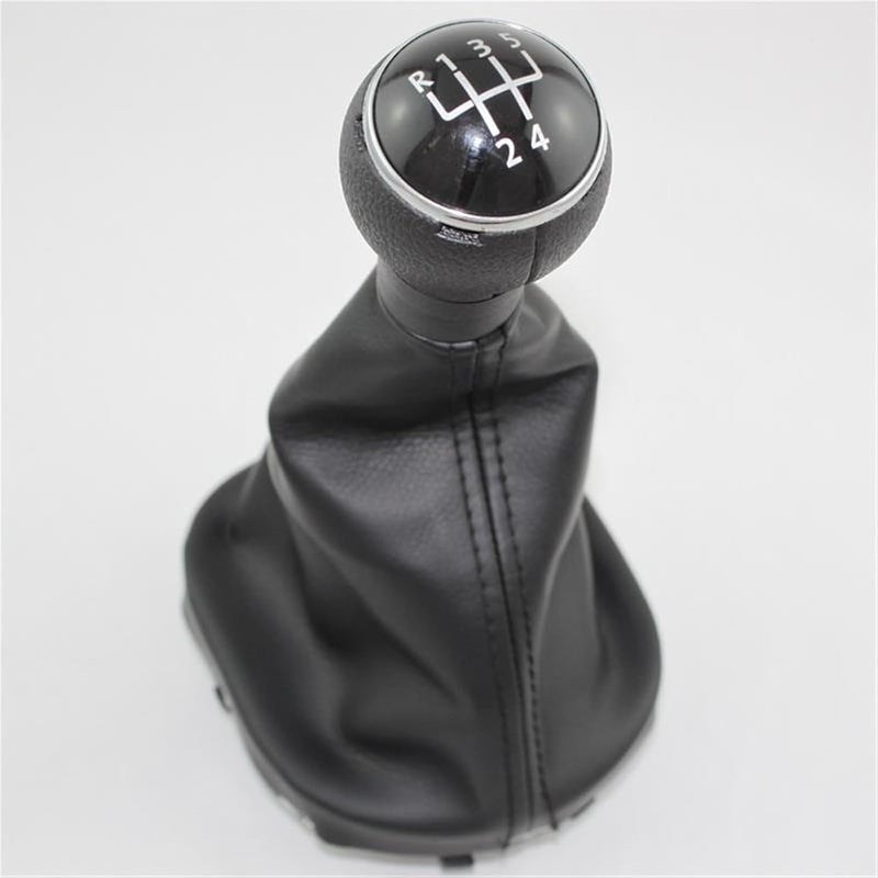 5 Speed Gear Shift Knob with Leather Boot for VW Caddy - Image 2