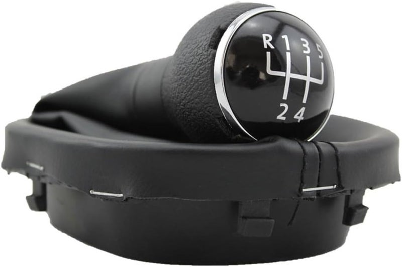 5 Speed Gear Shift Knob with Leather Boot for VW Caddy - Image 1