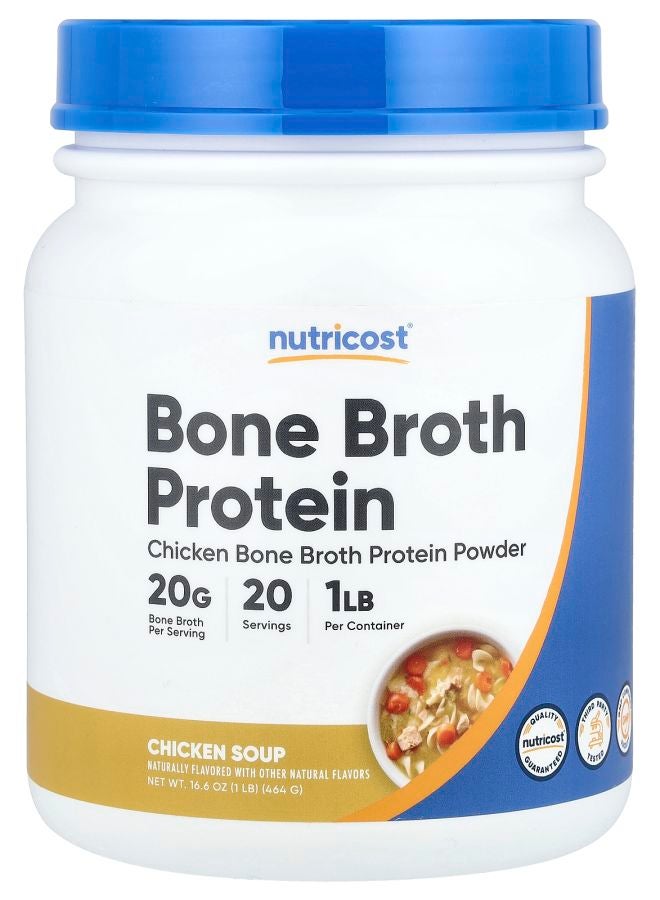 Nutricost Bone Broth Protein Powder Chicken Soup 1 lb (464 g)