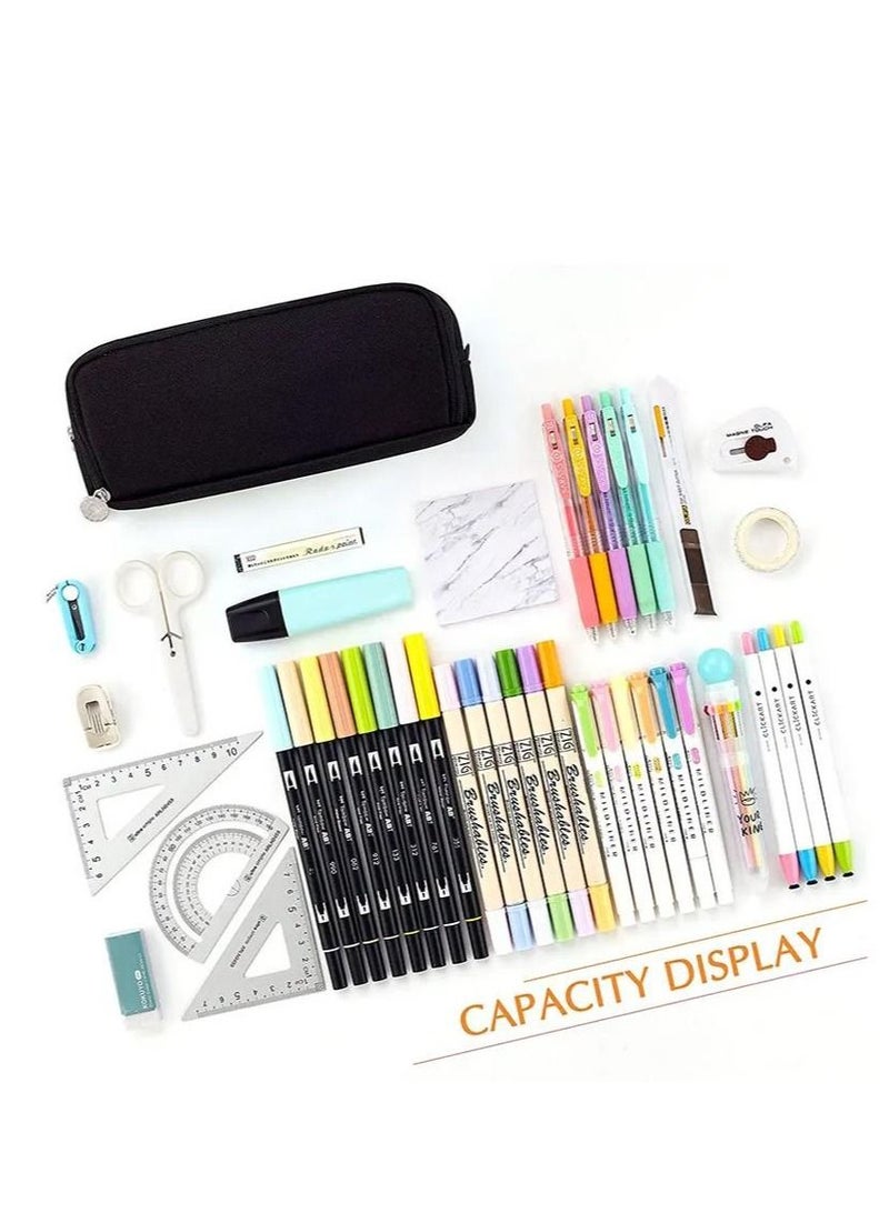 Bluejw Big Capacity Pencil Pen Case, Office College School Large Storage High Bag Pouch Holder Box Organizer Light - Image 3