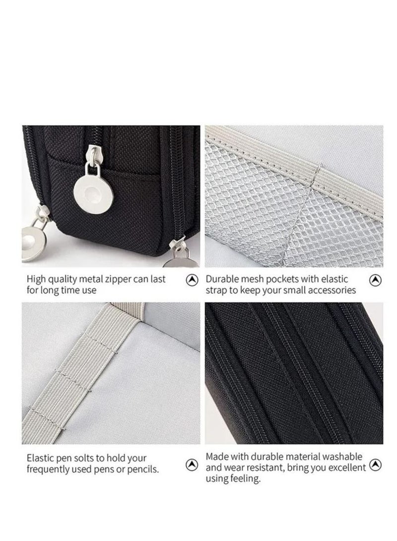 Bluejw Big Capacity Pencil Pen Case, Office College School Large Storage High Bag Pouch Holder Box Organizer Light - Image 4