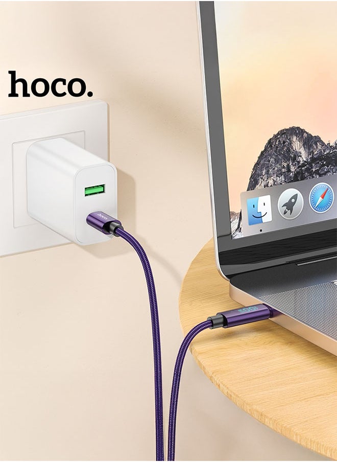 hoco. U125 Benefit 100W charging data cable with display Type-C to Type-C  - Image 4