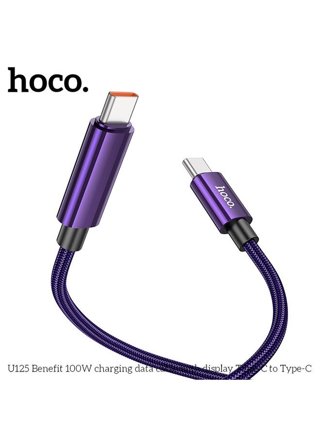 hoco. U125 Benefit 100W charging data cable with display Type-C to Type-C  - Image 3
