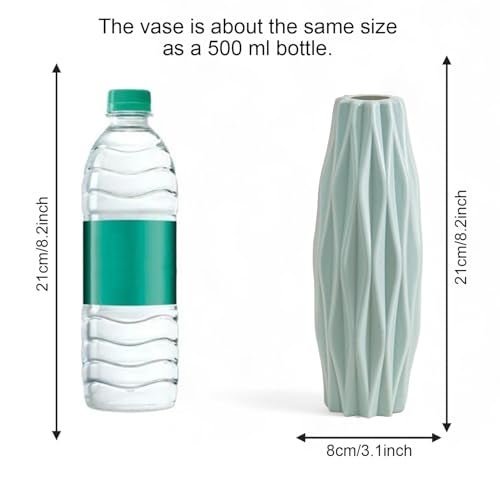 Ascension Plastic Flower Pot for Home Office Bed Room Living Room Decoration Unbreakable Flower Vase for Table Corner Balcony Decoration Different Shaped Flower Pot Vases for Diwali Decoration (Blue) - Image 5