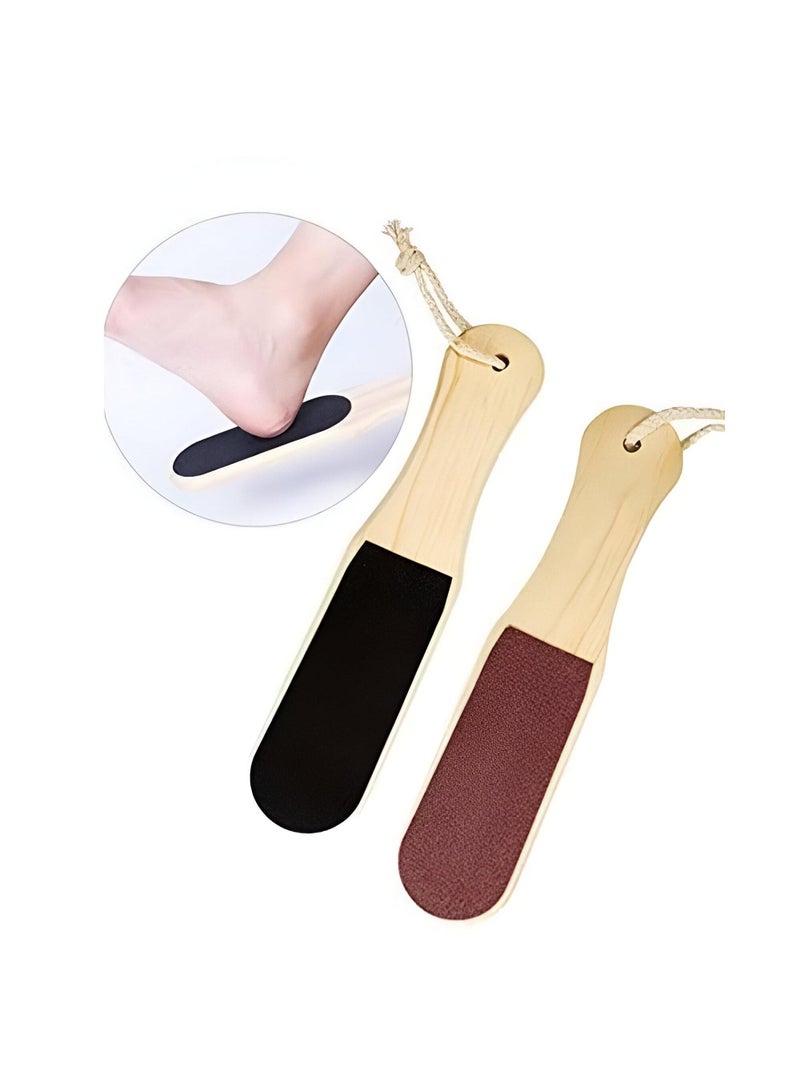 Sasha Foot File With Double Sides And Brown Wooden Handle By Sasha - Image 1