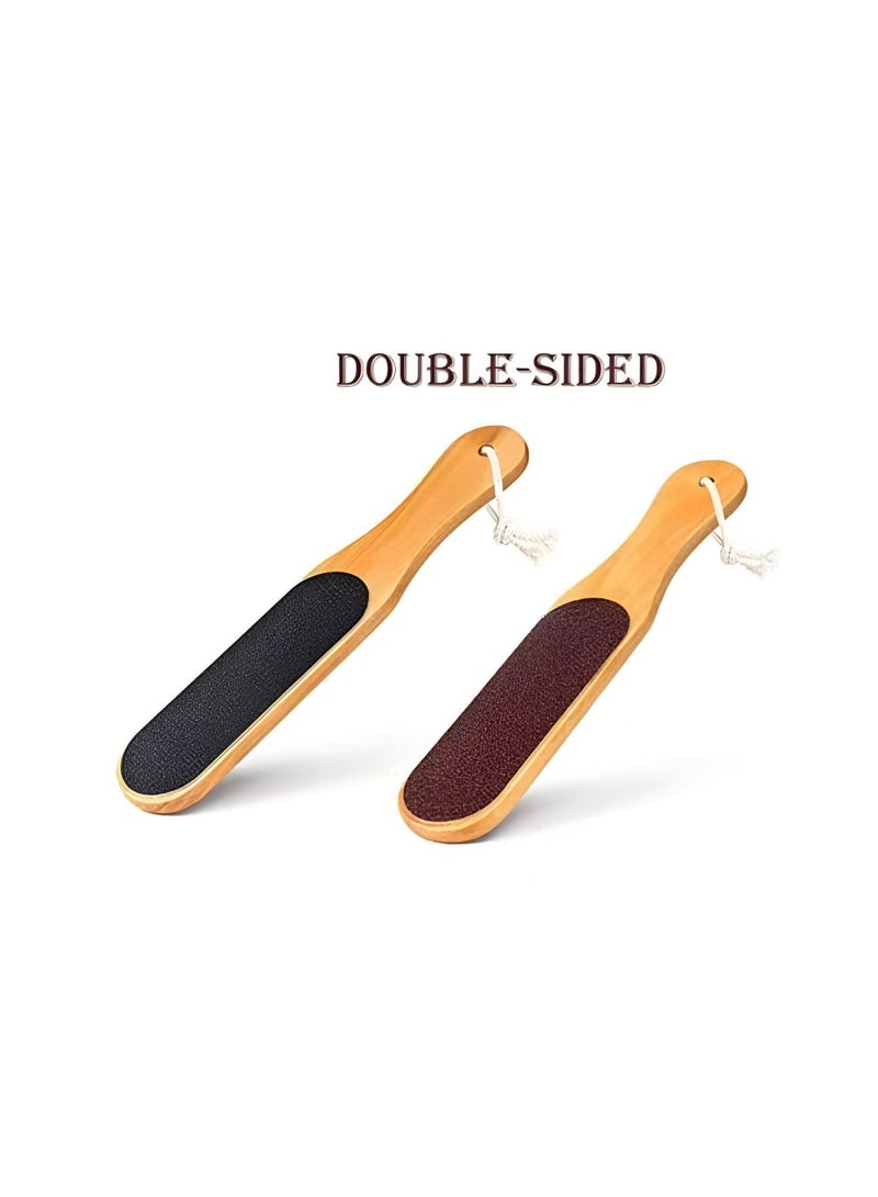 Sasha Foot File With Double Sides And Brown Wooden Handle By Sasha - Image 3
