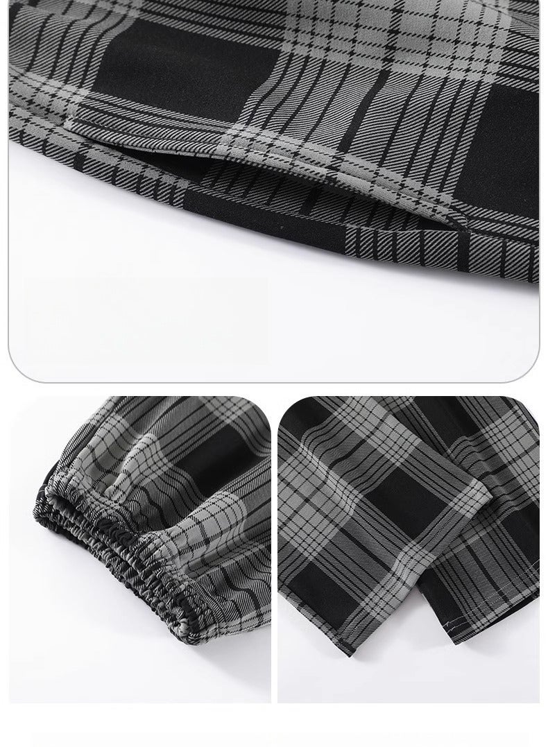 MIIOW بيجامات تنفسية - بيجامات للرجال مصنوعة من القطن النقي، فضفاضة ومريحة، بدلة منزلية غير رسمية ذات أكمام طويلة - Image 5