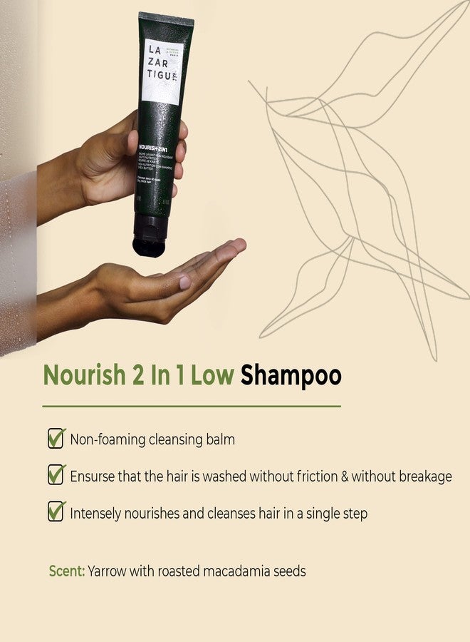 Lazartigue Nourish 2IN1 Low Shampoo, Shea & Babassu Butters, Intensive Nourishment for Dry Hair, Vegan, Sulfate & Silicone Free, 5.1 Fl Oz - Image 3
