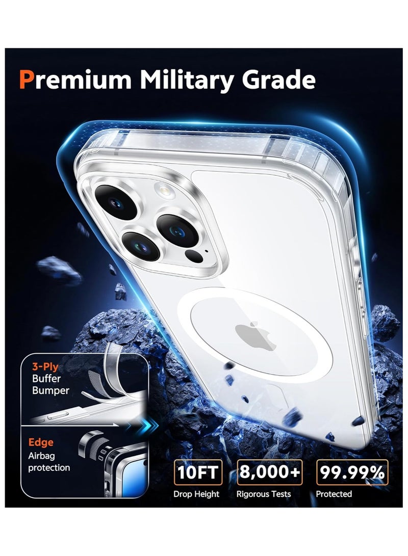 نفس Magsafe Case for iPhone 14 Pro Max, Non-Yellowing Shockproof Phone Bumper Cover, Anti-Scratch Clear Back (Clear) - Image 3