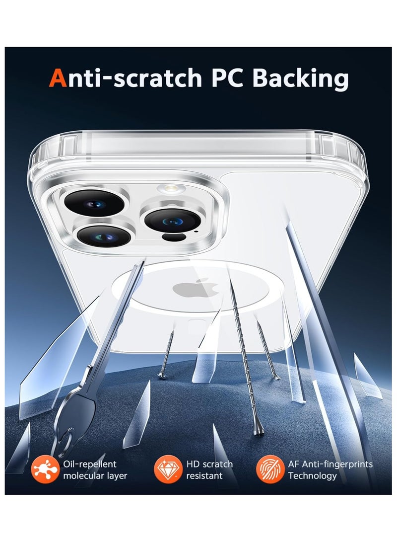 نفس Magsafe Case for iPhone 14 Pro Max, Non-Yellowing Shockproof Phone Bumper Cover, Anti-Scratch Clear Back (Clear) - Image 4