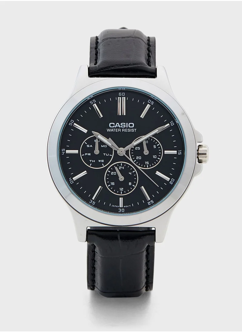 CASIO Classic Leather Strap Analog Watch