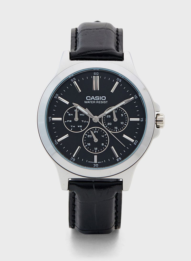 CASIO Classic Leather Strap Analog Watch - Image 1