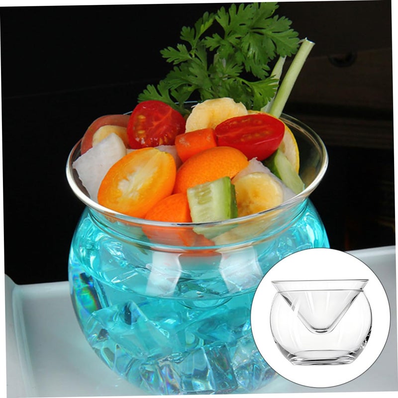 Glass Caviar Chiller Bowl with Ice Dish for Appetizers Salads and Desserts - Image 3