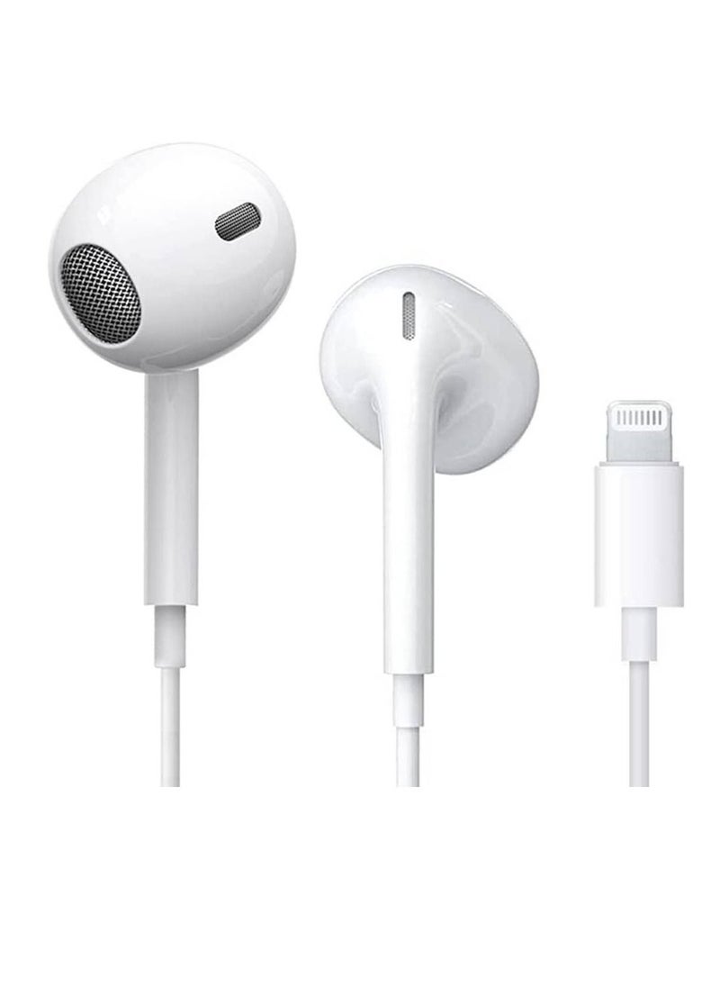 Generic - Lightning Headphone Wired Built-in Microphone & Volume Control in-Ear Stereo Headset Compatible with iPhone - Image 1