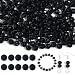Yumttero 200 Pcs 8mm Assorted Colors Rondelle Glass Crystal Beads Loose Craft Bead for Bracelet Necklace Earring Keychain DIY Jewelry Making Black - Image 2