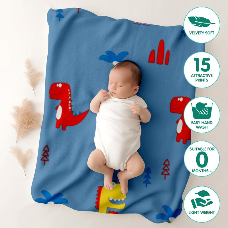 1ST STEP All Season Baby Blanket (Dino, 100 X 140 cms) - Image 3
