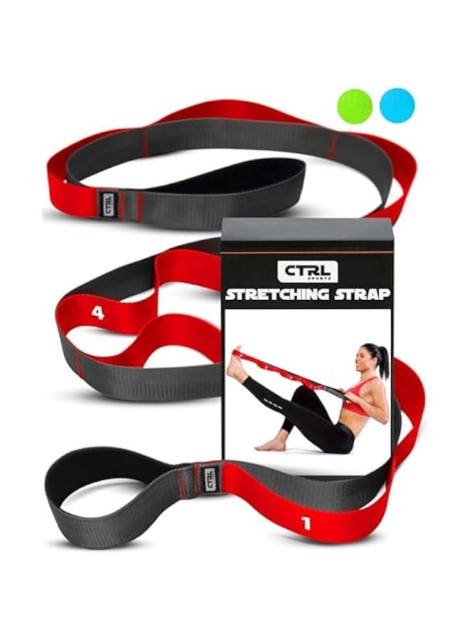 Generic Stretching Strap with Loops - Non Elastic Stretch Band for Physical Therapy, Yoga Strap for Stretching Equipment, Stretch Bands for Exercise and Flexibility - Fascia, Hamstring & Leg Stretcher Belt  - Image 1