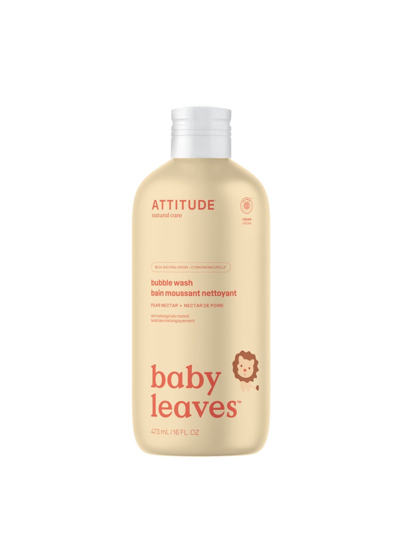 Attitude Baby Leaves Bubble Wash - Pear Nectar - Image 1