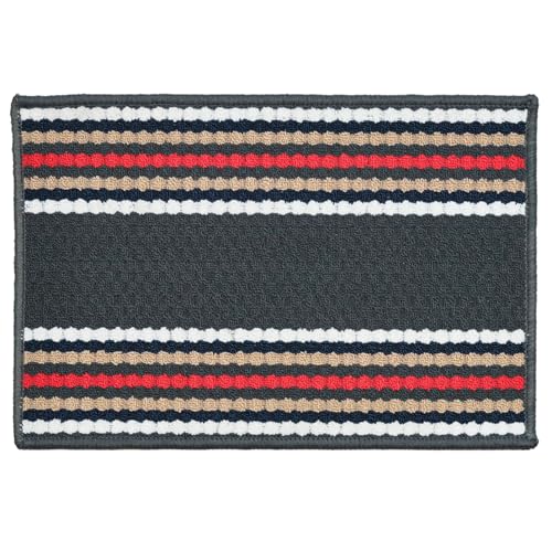 Status Contract Anti Slip Front Monsoon Doormat (38x58cm)| Living Room Rug for Entrance Door|Polypropylene Floor Mat for Home|Essential Small Rug for Office, Bedroom & Kitchen|- Grey, Rectangular - Image 3