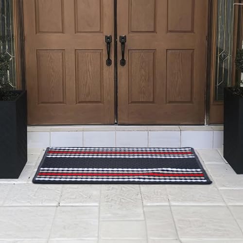 Status Contract Anti Slip Front Monsoon Doormat (38x58cm)| Living Room Rug for Entrance Door|Polypropylene Floor Mat for Home|Essential Small Rug for Office, Bedroom & Kitchen|- Grey, Rectangular - Image 1