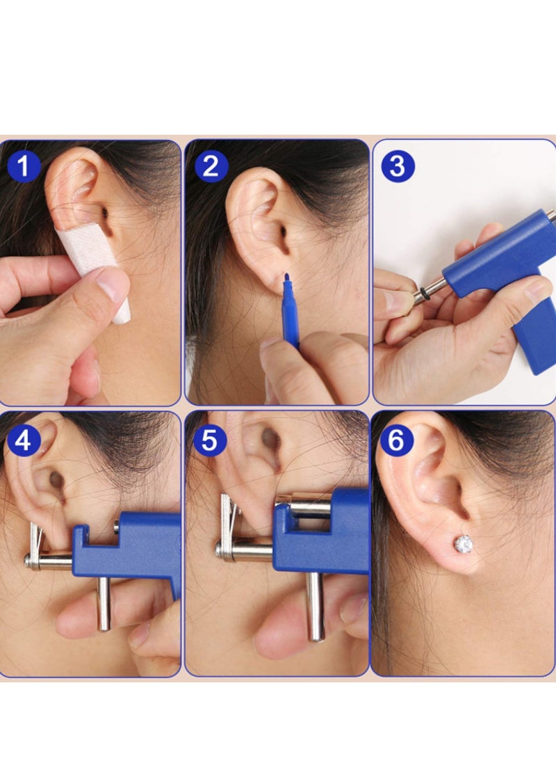 1 Set Professional Steel Stainless Ear Piercing Gun Kit with 12 Pairs Steel Ear Studs Pen Painless Body Piercing Tool - Image 3