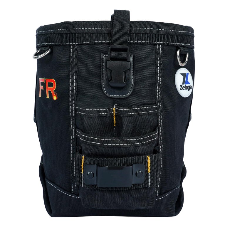 Zeluga 20-335 Heavy Duty Fire Resistant Fabric with Tape Clip Nylon Bolt Bag, Black - Image 1