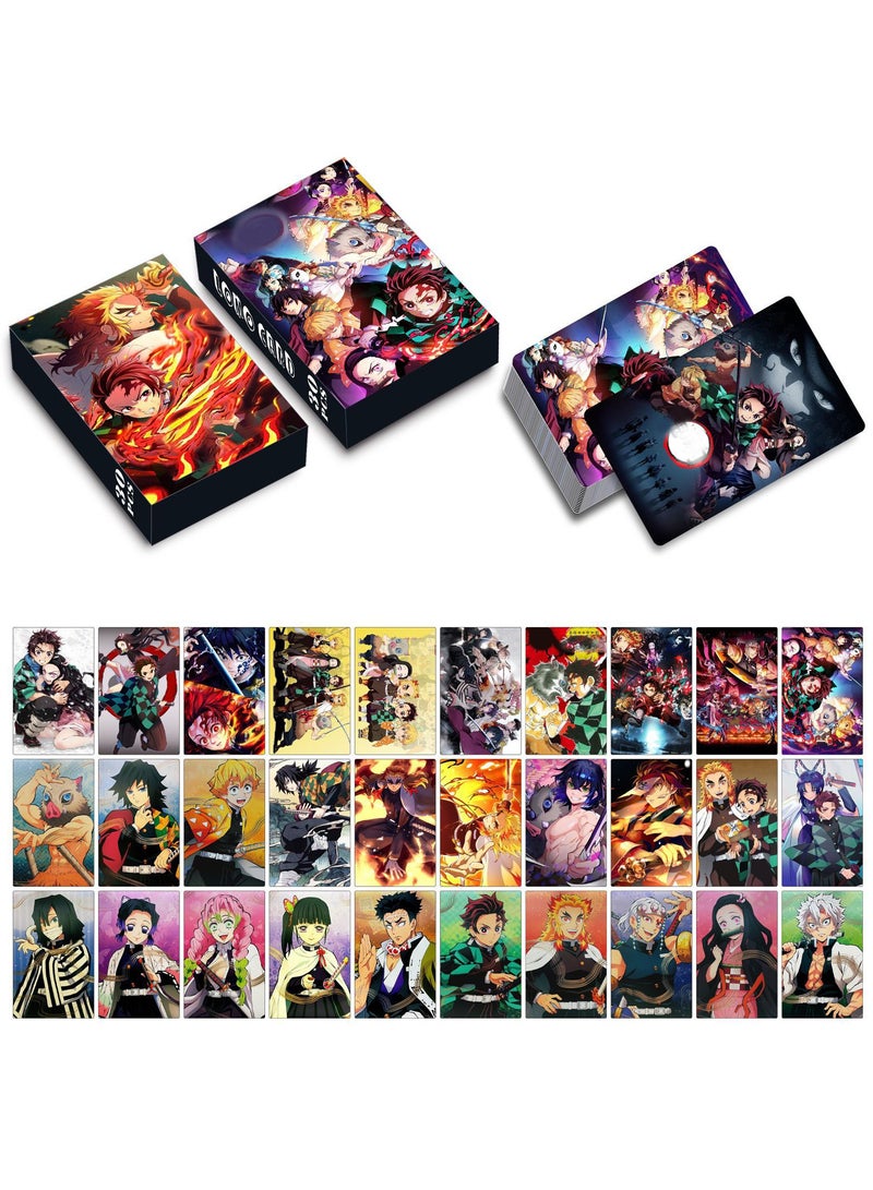 30-Piece Anime Darkness Warriors Lomo Photo Cards - Waterproof Collectible Trading Cards for Anime Fans & Scrapbooking - Image 4