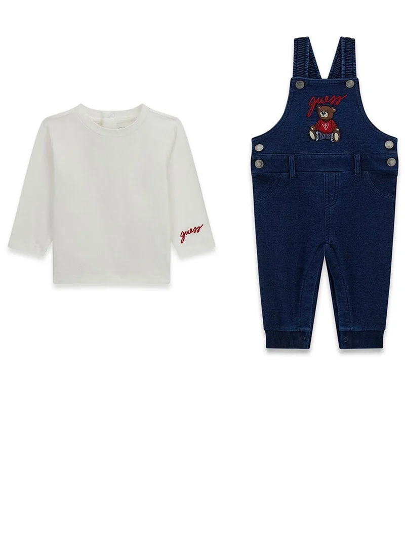 GUESS Kids Set Long Sleeve  T-Shirt+Salopette