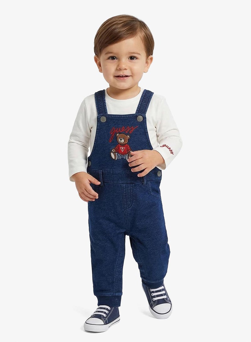 GUESS Kids Set Long Sleeve  T-Shirt+Salopette - Image 1