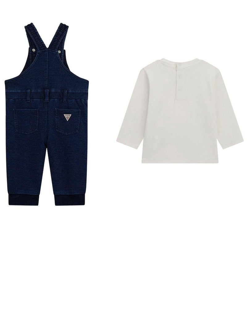 GUESS Kids Set Long Sleeve  T-Shirt+Salopette - Image 3