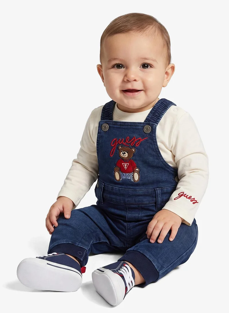 Guess Kids Set Long Sleeve  T-Shirt+Salopette