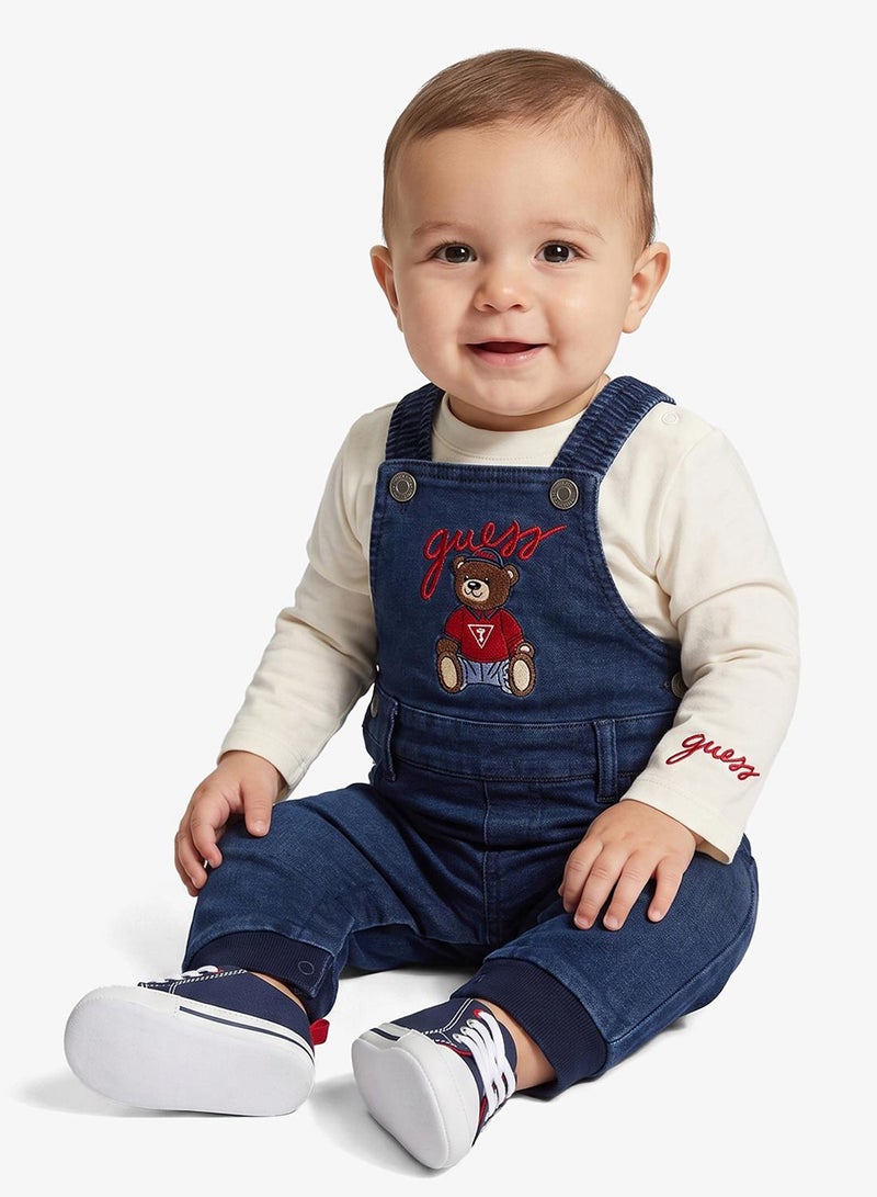 GUESS Kids Set Long Sleeve  T-Shirt+Salopette - Image 1