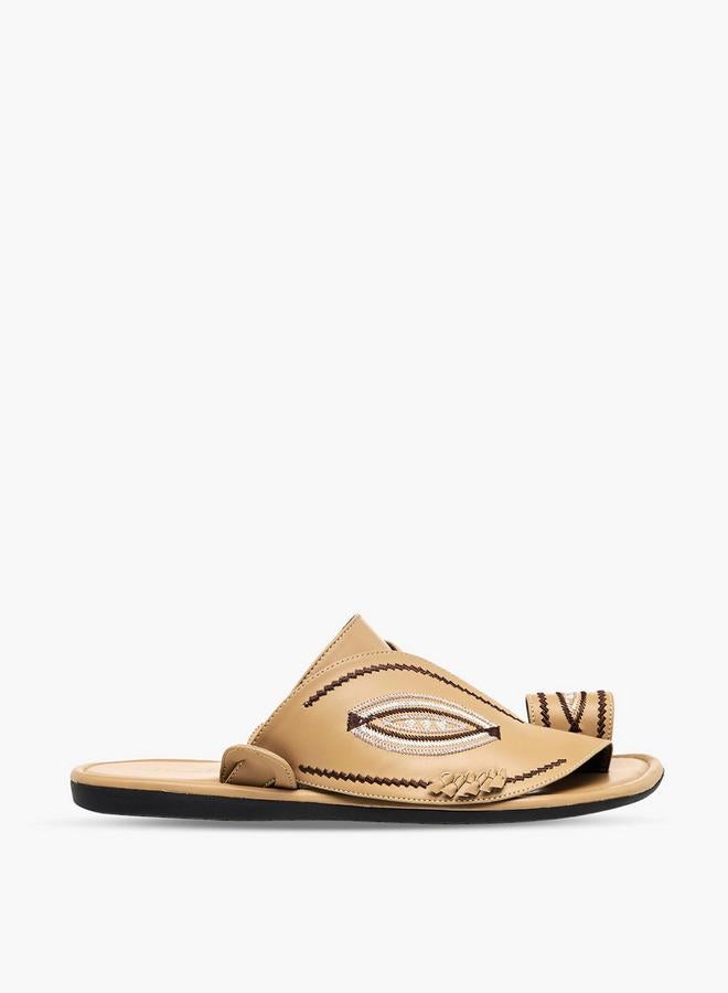 Al Waha Men Embroidered Arabic Sandals - Image 3