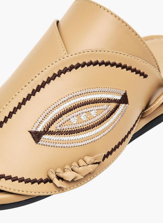 Al Waha Men Embroidered Arabic Sandals - Image 4